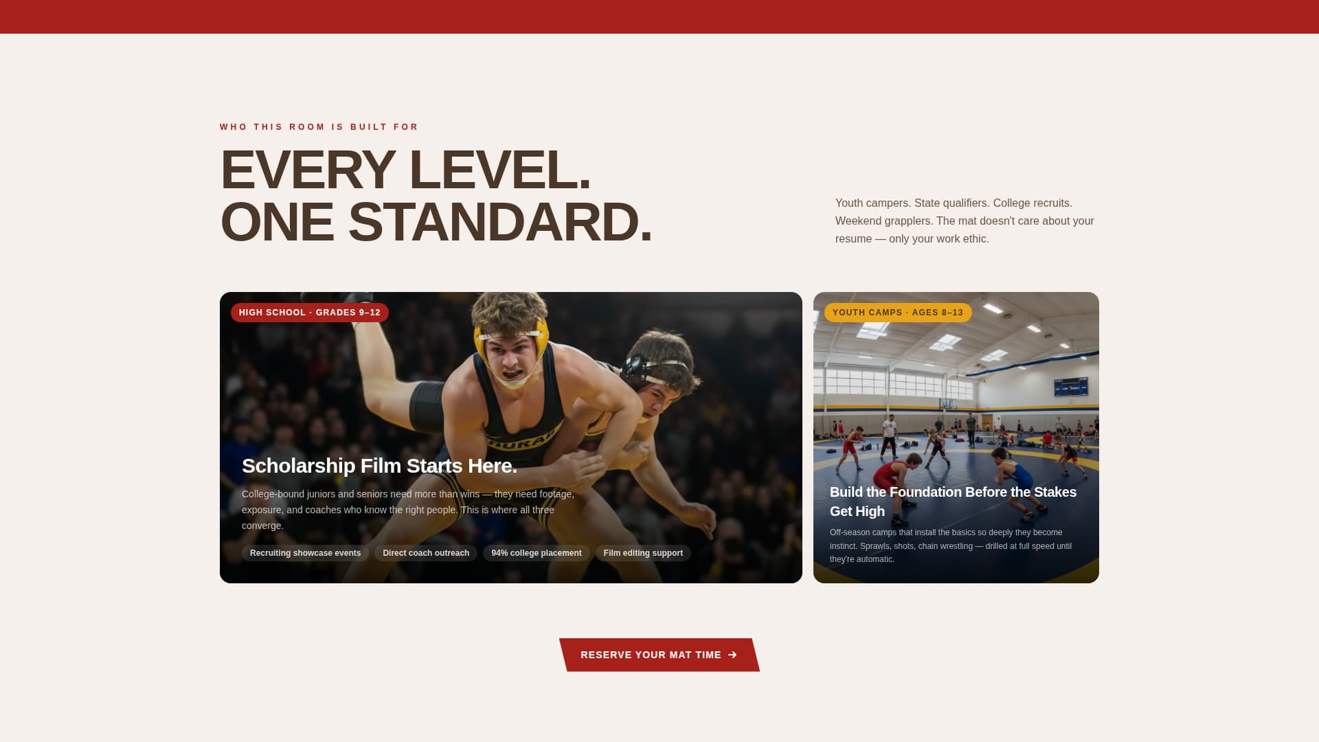 Hold — Powerful Combat Athletics Landing Page Template