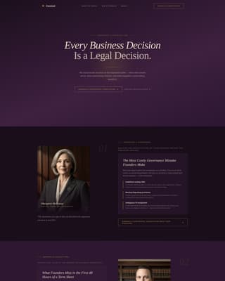 Counsel - Authoritative Corporate Landing Page Template
