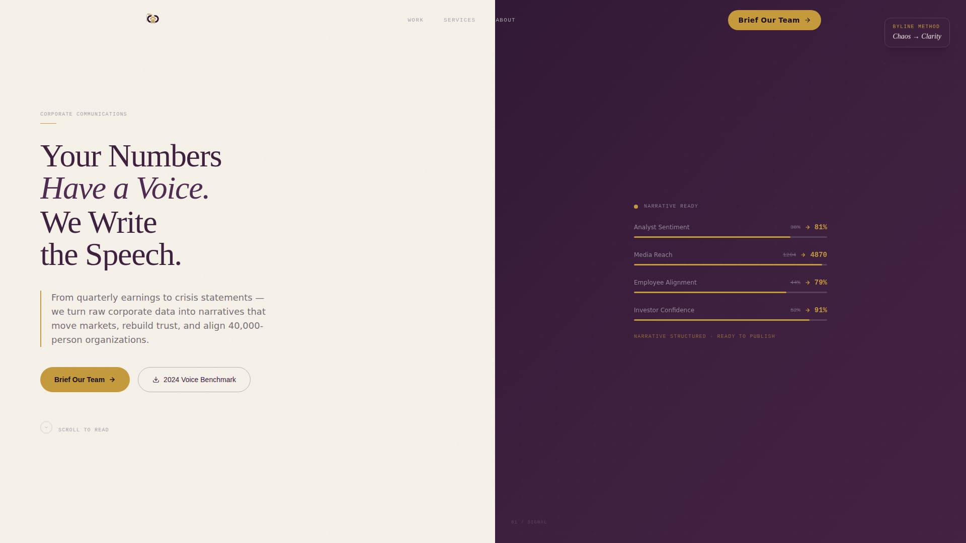 Byline - Authoritative Communications Landing Page Template
