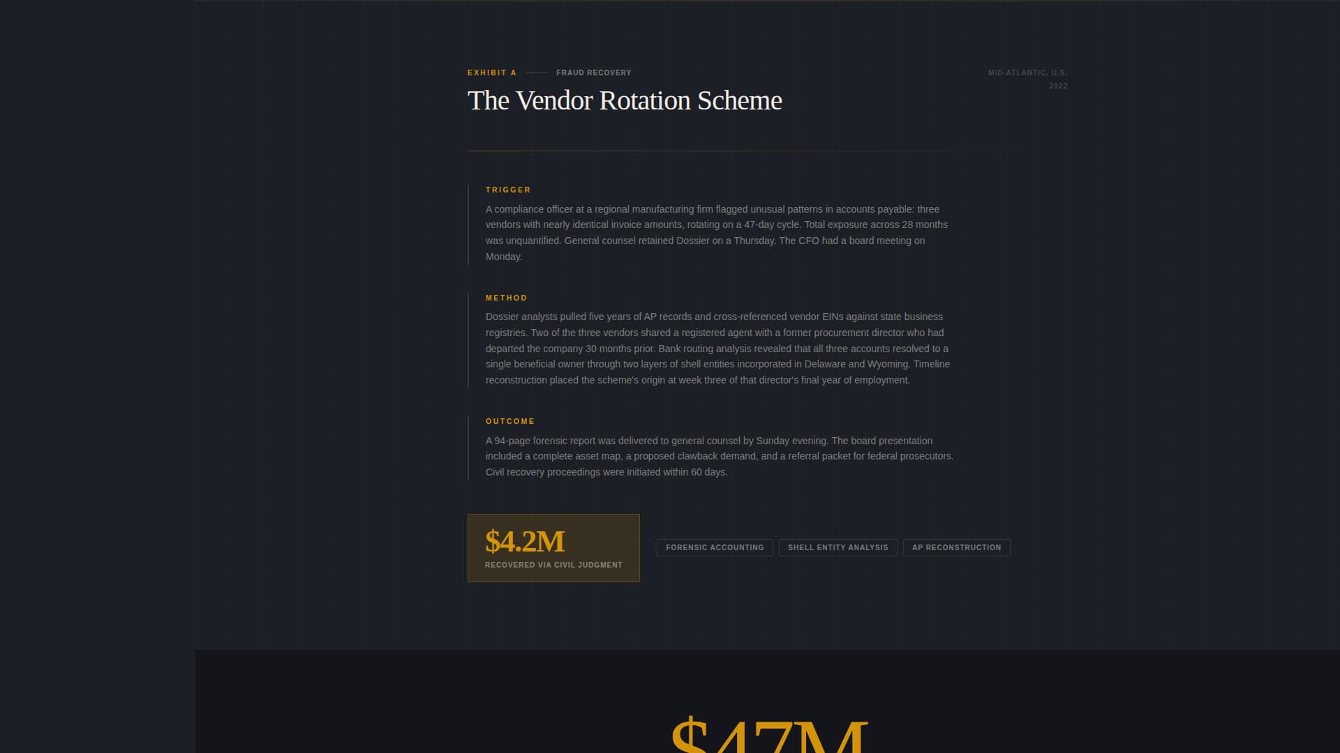 Dossier - Confidential Investigation Landing Page Template
