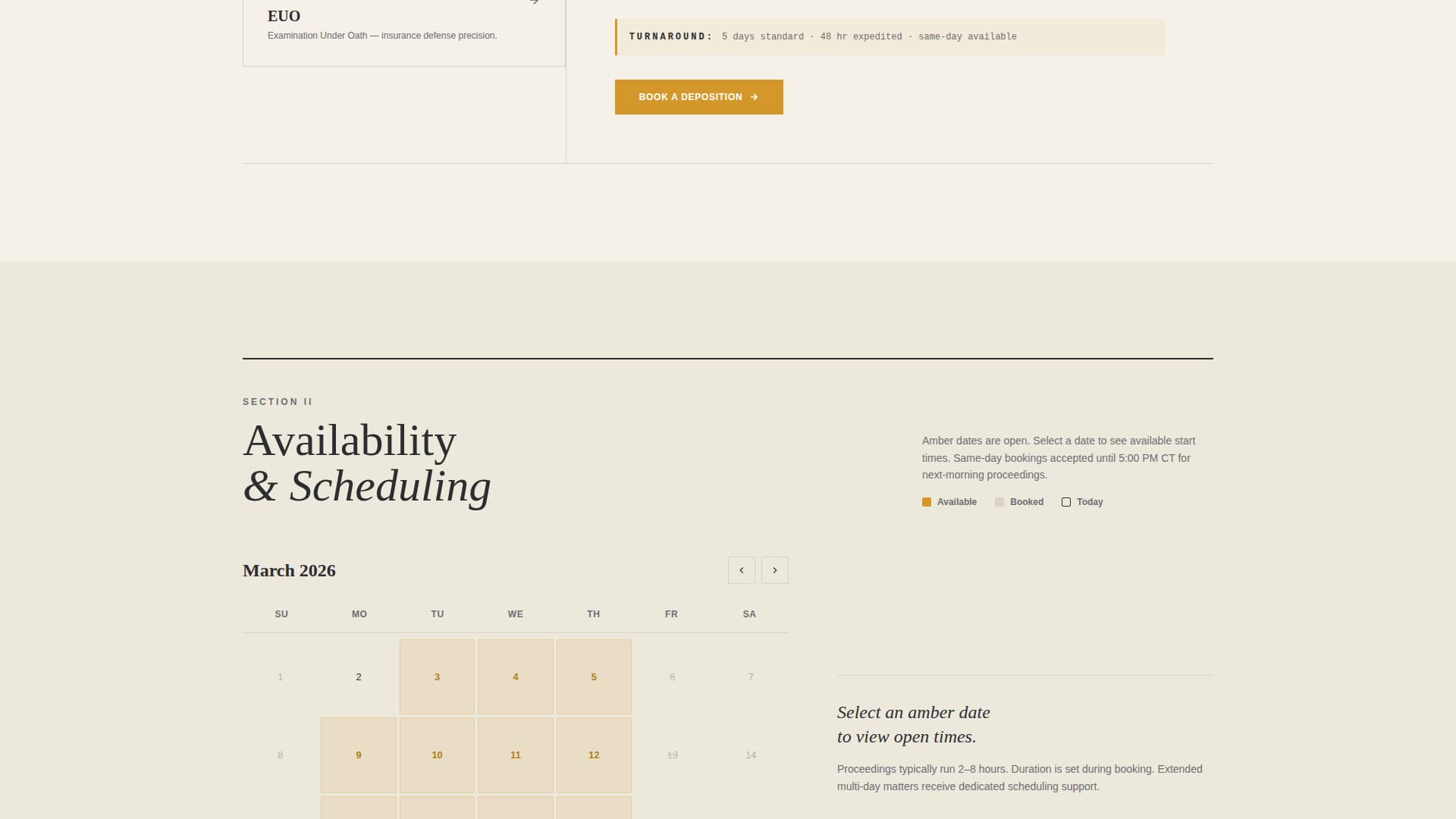 Depose - Authoritative Courtreporter Landing Page Template