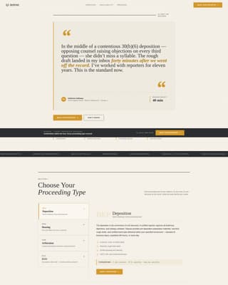 Depose - Authoritative Courtreporter Landing Page Template
