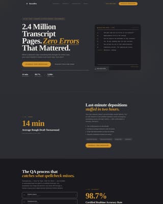 Record - Authoritative Courtreporter Landing Page Template