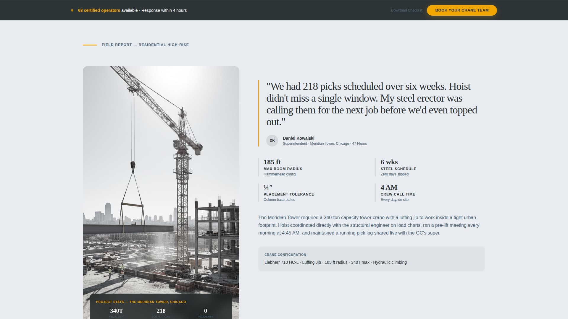 Hoist - Authoritative Craneservices Landing Page Template