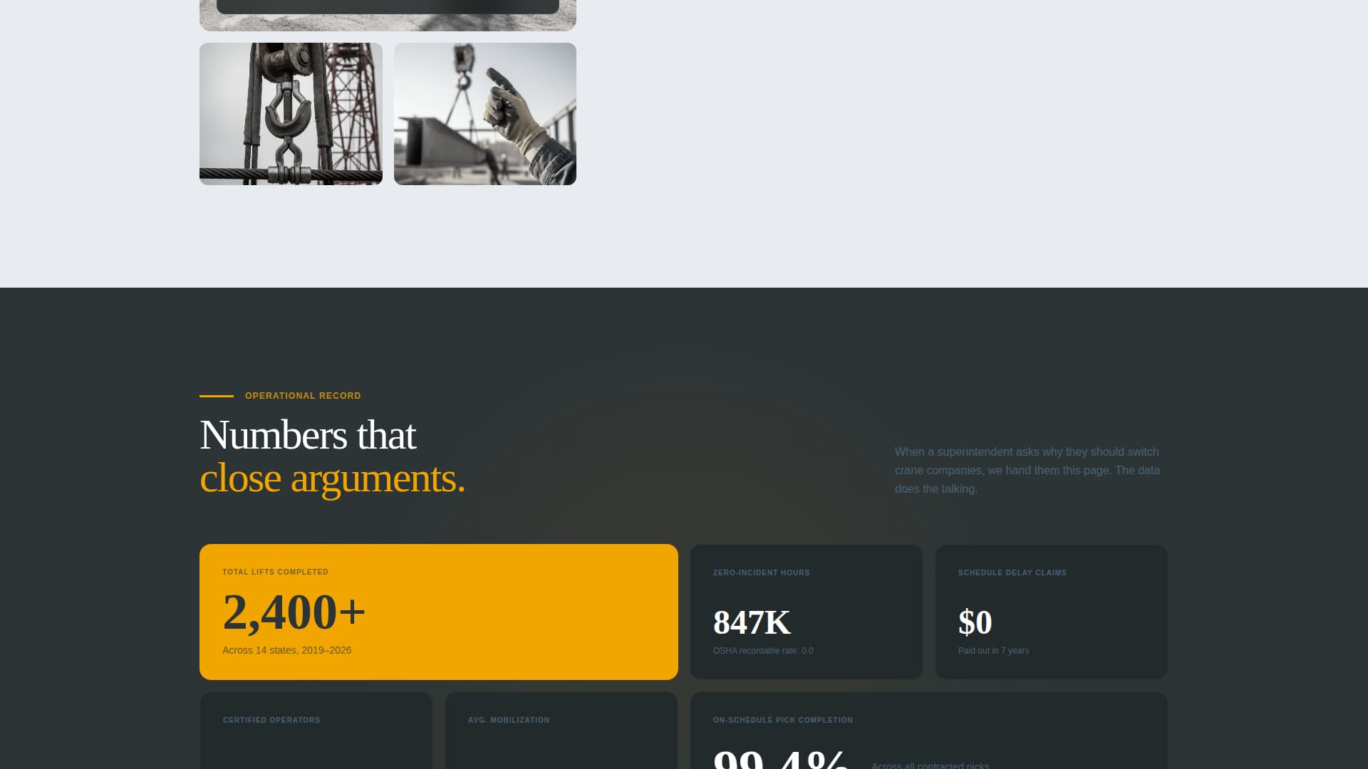 Hoist - Authoritative Craneservices Landing Page Template