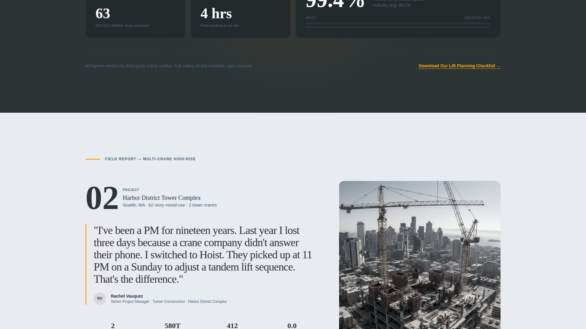 Hoist - Authoritative Craneservices Landing Page Template
