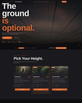Harness - Thrilling Zipline Landing Page Template