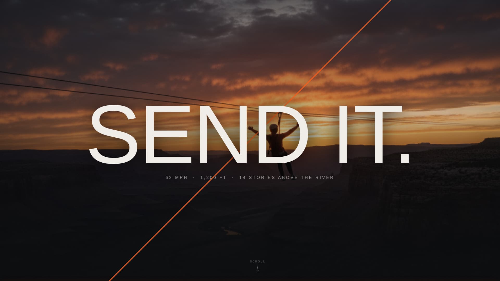 Sendit - Adrenaline Zipline Landing Page Template