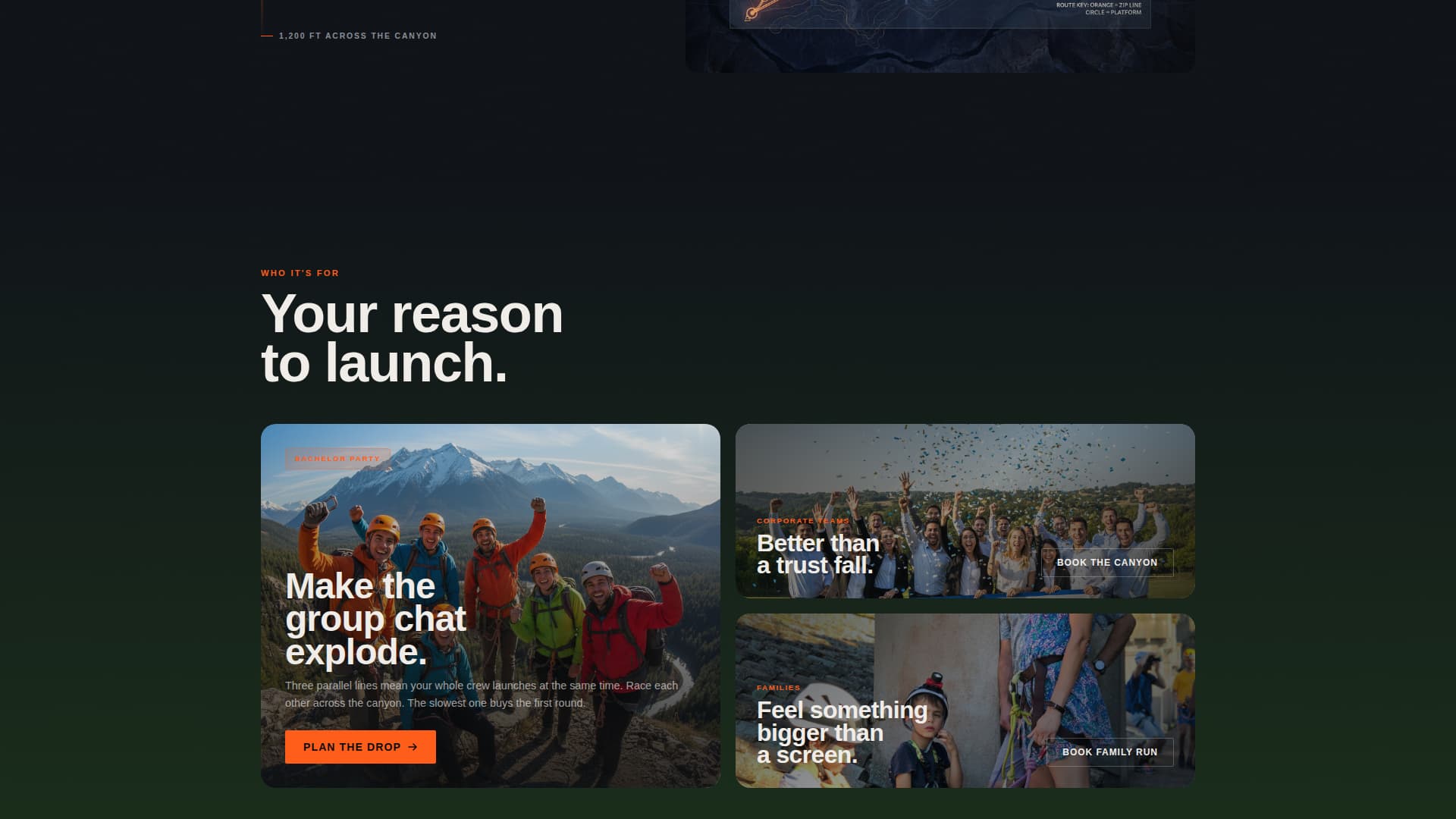 Sendit - Adrenaline Zipline Landing Page Template