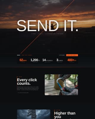 Sendit - Adrenaline Zipline Landing Page Template
