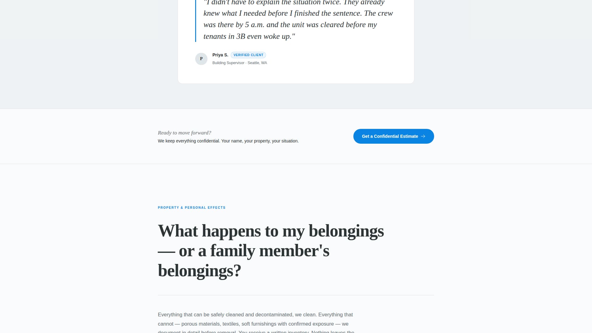Restore - Trusted Cleanup Landing Page Template