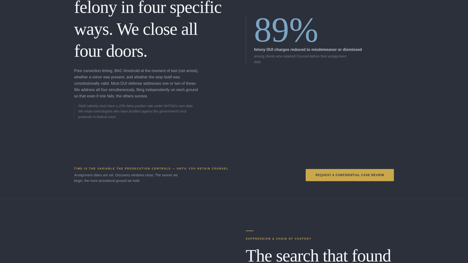 Counsel - Precision Defense Landing Page Template