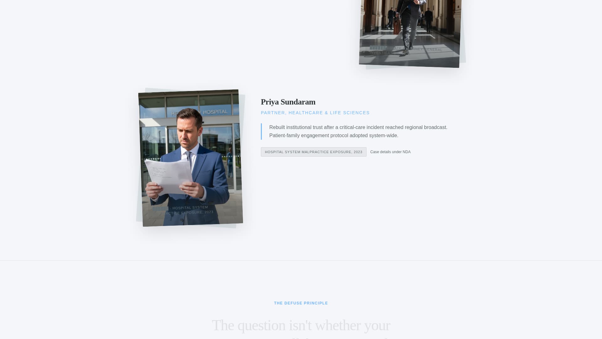 Defuse - Authoritative Crisiscommunications Landing Page Template