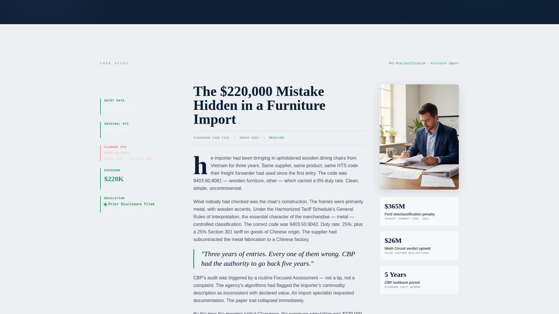 Border — Expert Customs Broker Landing Page Template