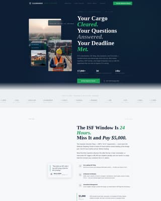 Border — Expert Customs Broker Landing Page Template