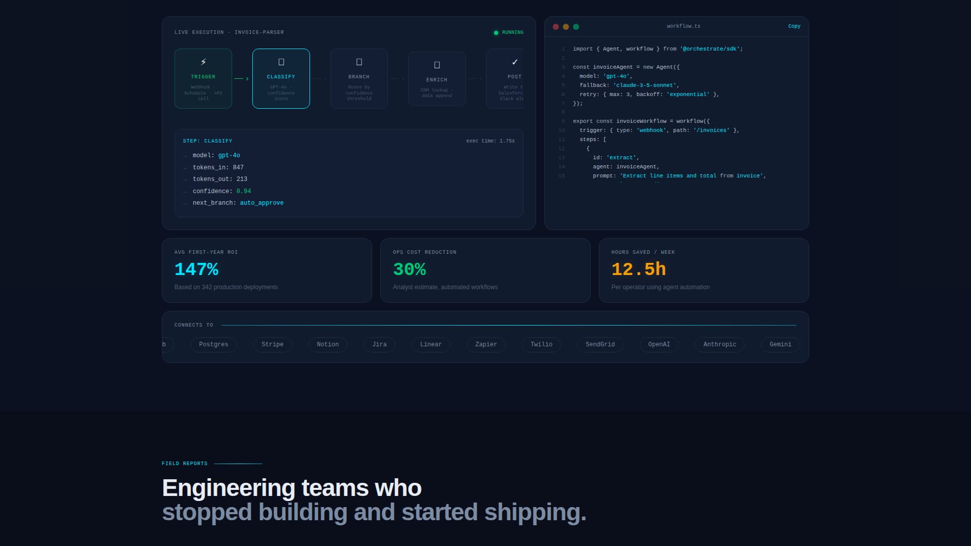 Orchestrate - Autonomous Agentorchestration Landing Page Template