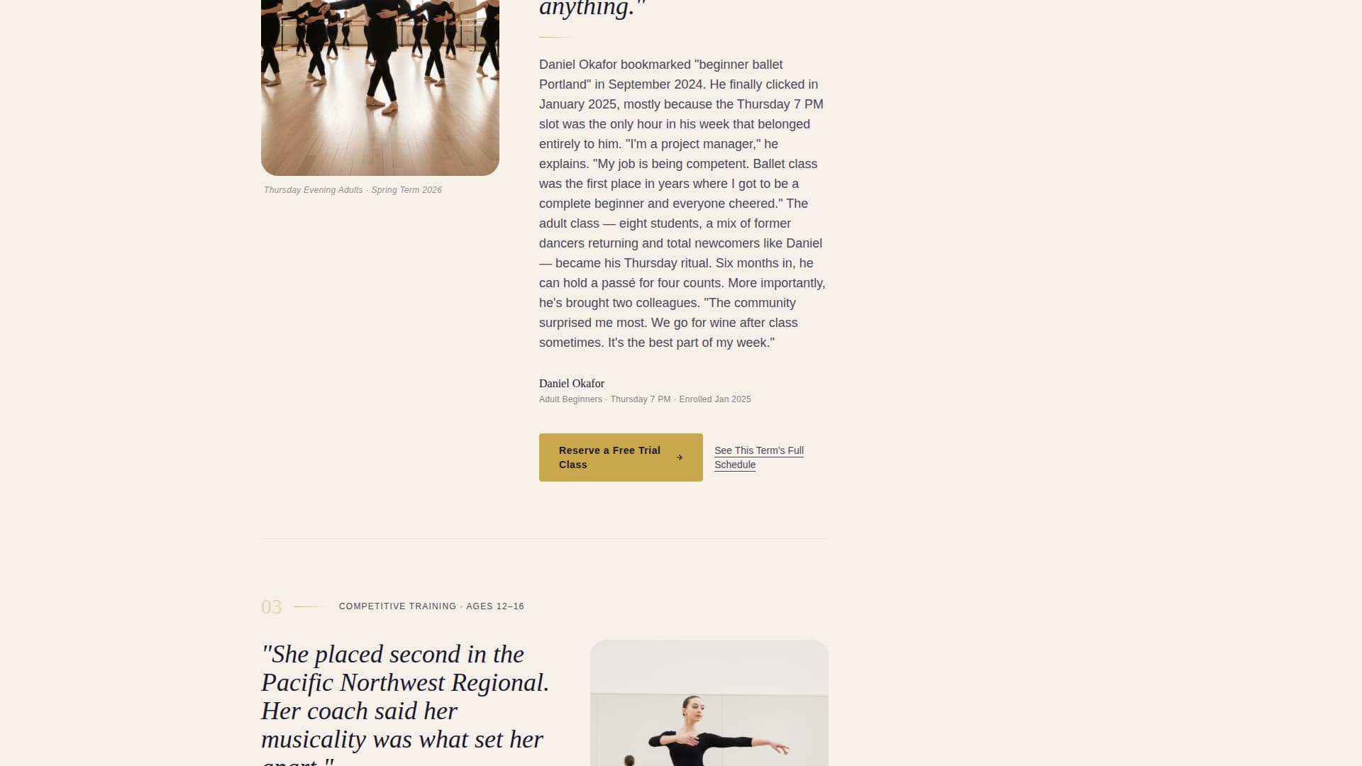 Pli - Elegant Danceschool Landing Page Template
