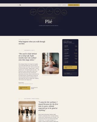 Pli - Elegant Danceschool Landing Page Template