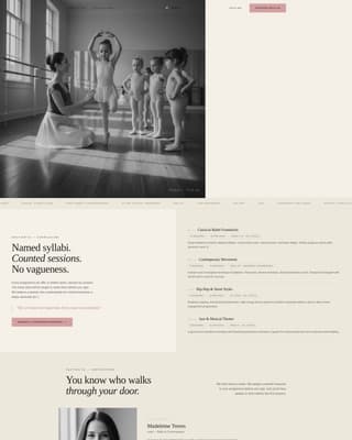 Pli - Structured Danceschool Landing Page Template