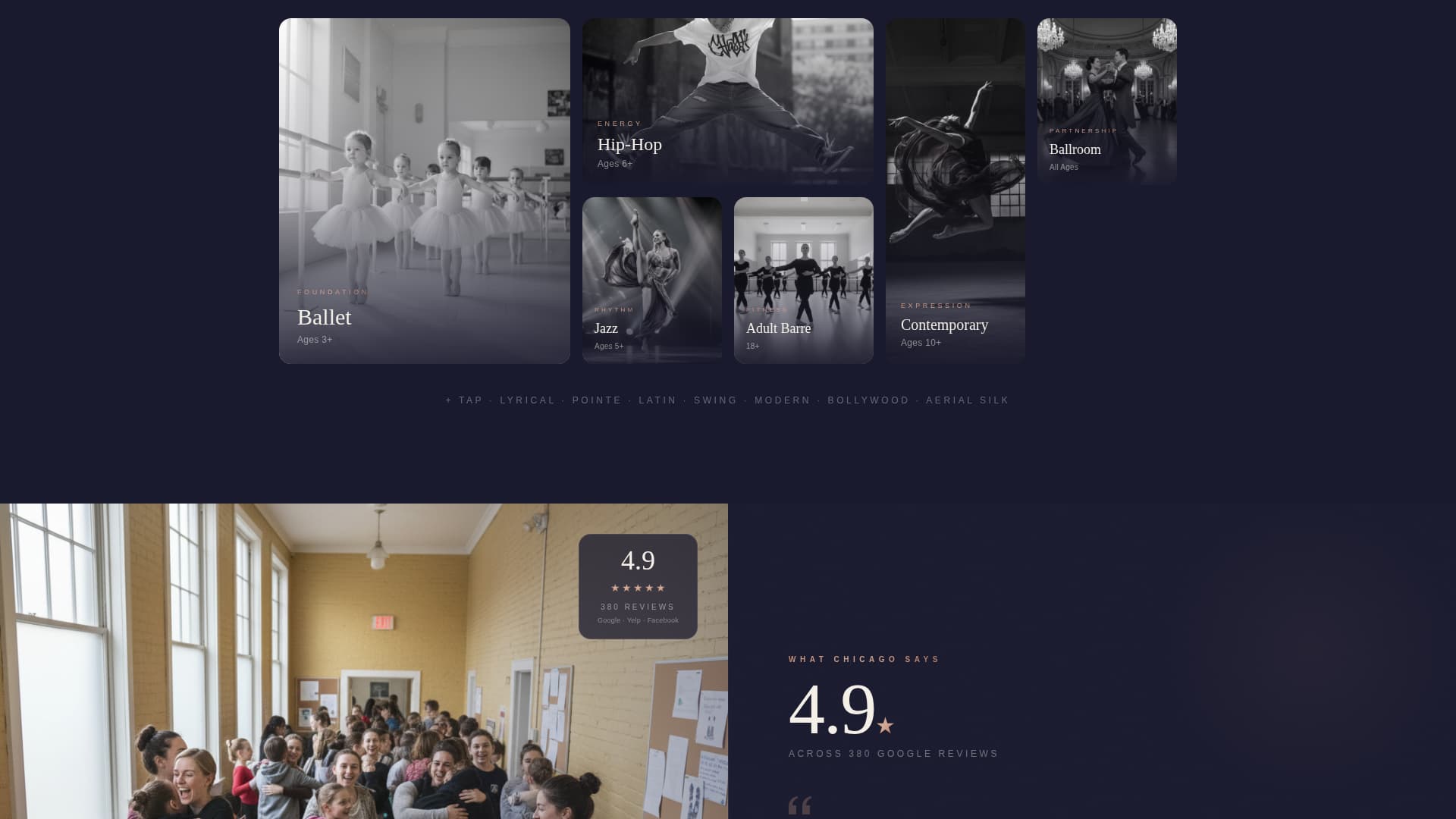 Pirouette — Refined Dance Studio Landing Page Template