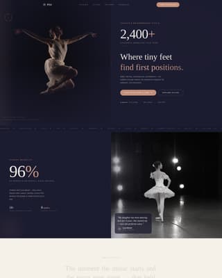 Dance School Marketing Booking Website Template