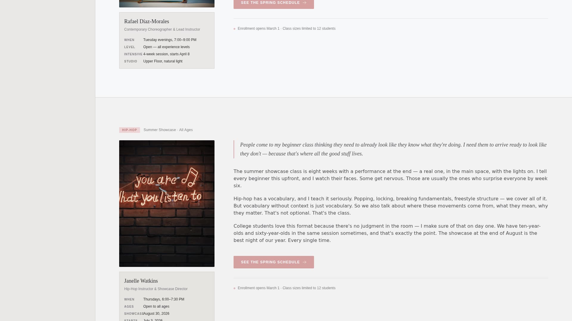 Barre - Inspiring Danceschool Landing Page Template