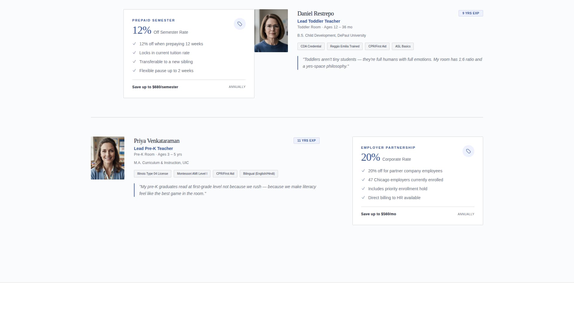 Embrace — Compassionate Infant Daycare Landing Page Template