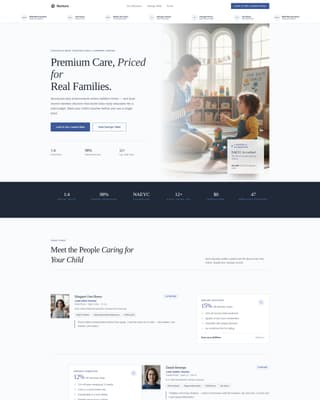 Embrace — Compassionate Infant Daycare Landing Page Template