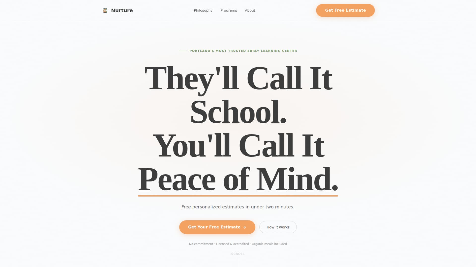 Bloom — Nurturing Preschool Daycare Landing Page Template