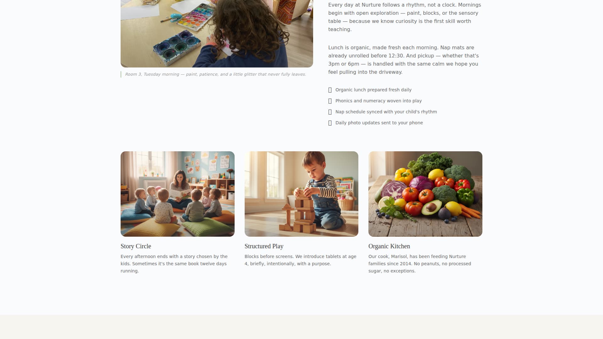 Bloom — Nurturing Preschool Daycare Landing Page Template