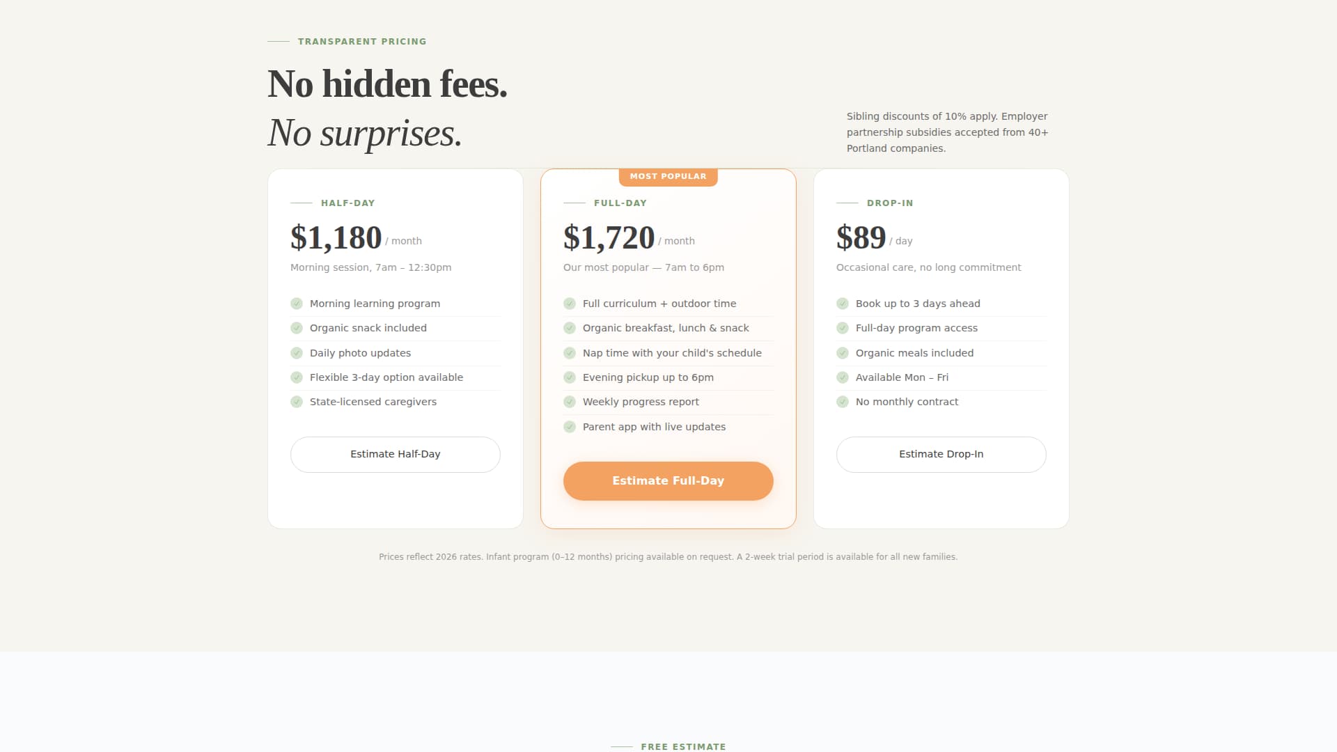 Bloom — Nurturing Preschool Daycare Landing Page Template