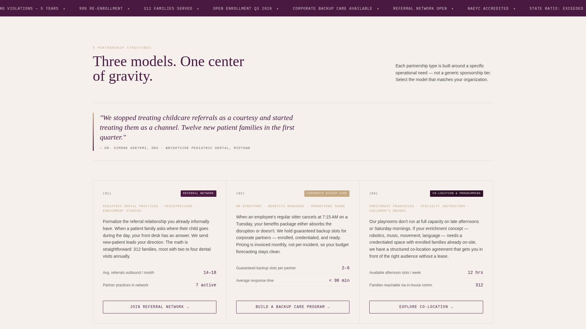 Enroll - Authoritative Daycare Landing Page Template