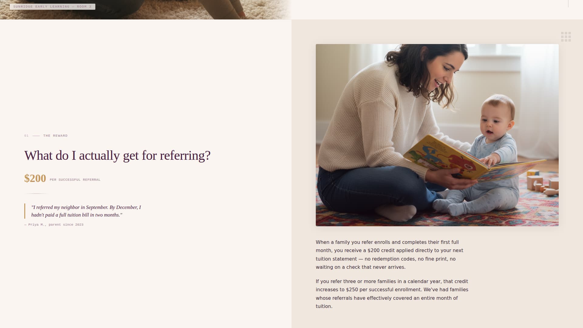 Refer - Trusted Daycare Landing Page Template