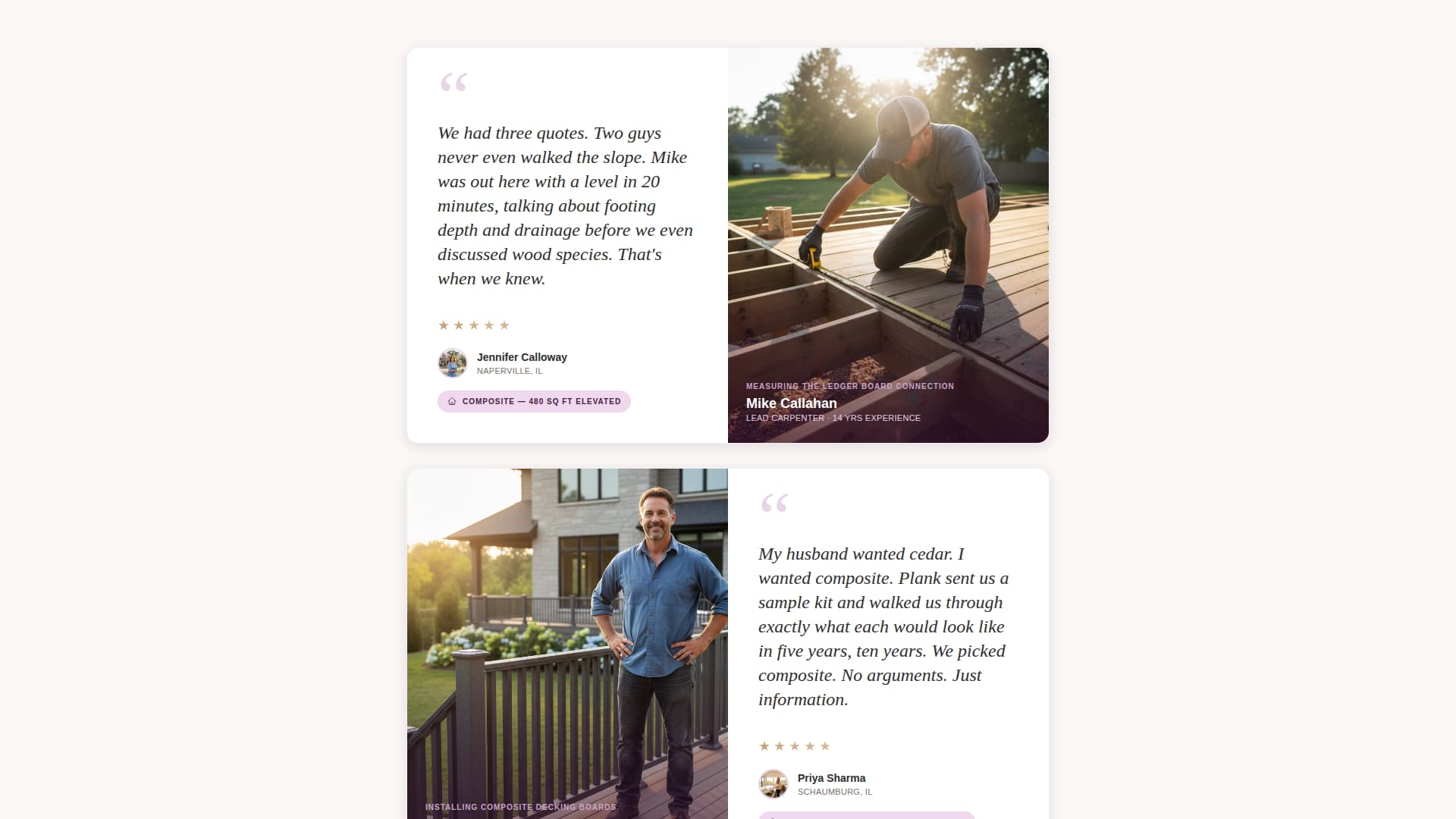 Plank - Trusted Deckbuilder Landing Page Template