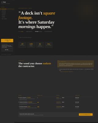 Timber — Authoritative Deck Builder Landing Page Template