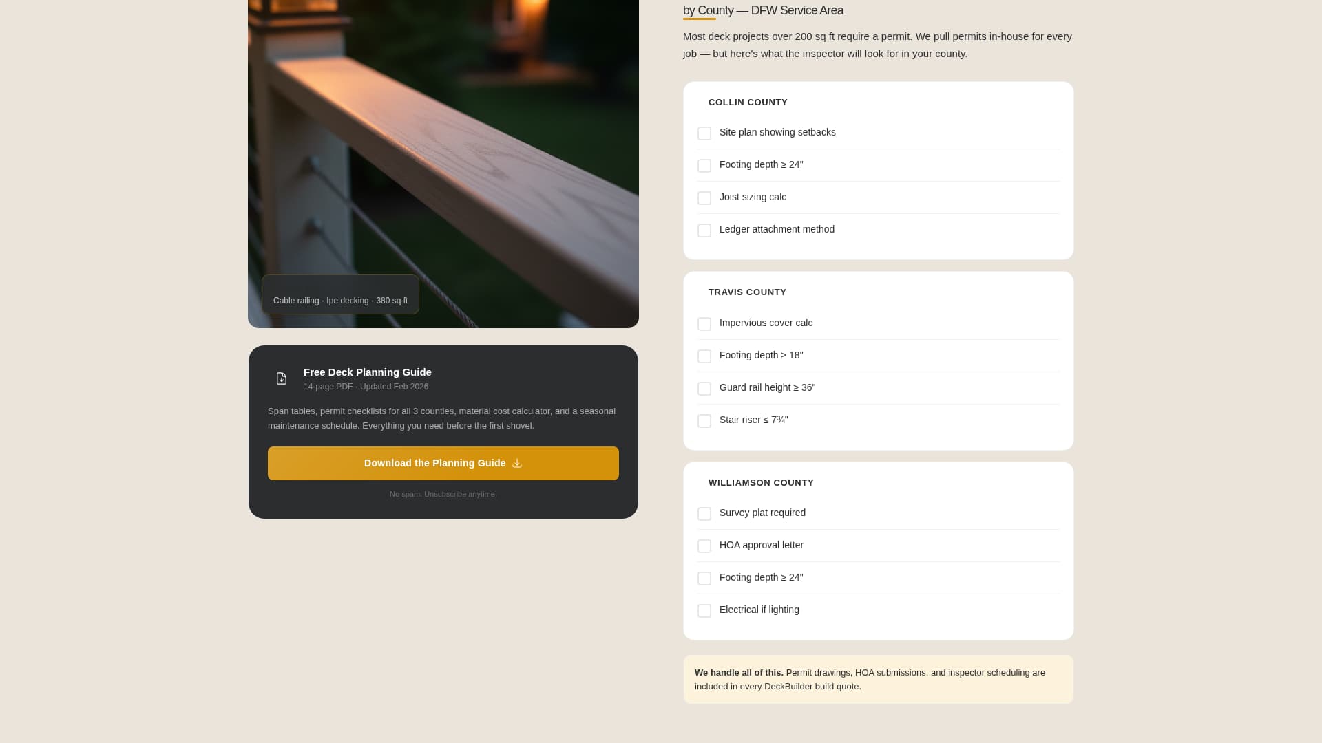 Decking - Trusted Builder Landing Page Template