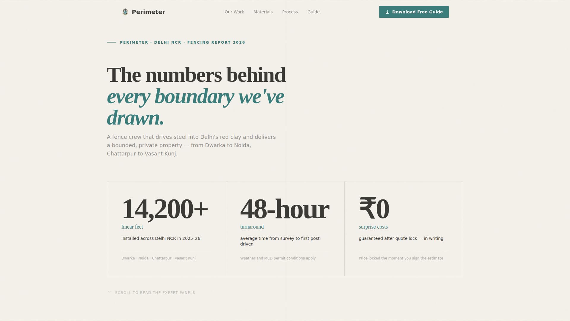 Perimeter - Trusted Fencing Landing Page Template