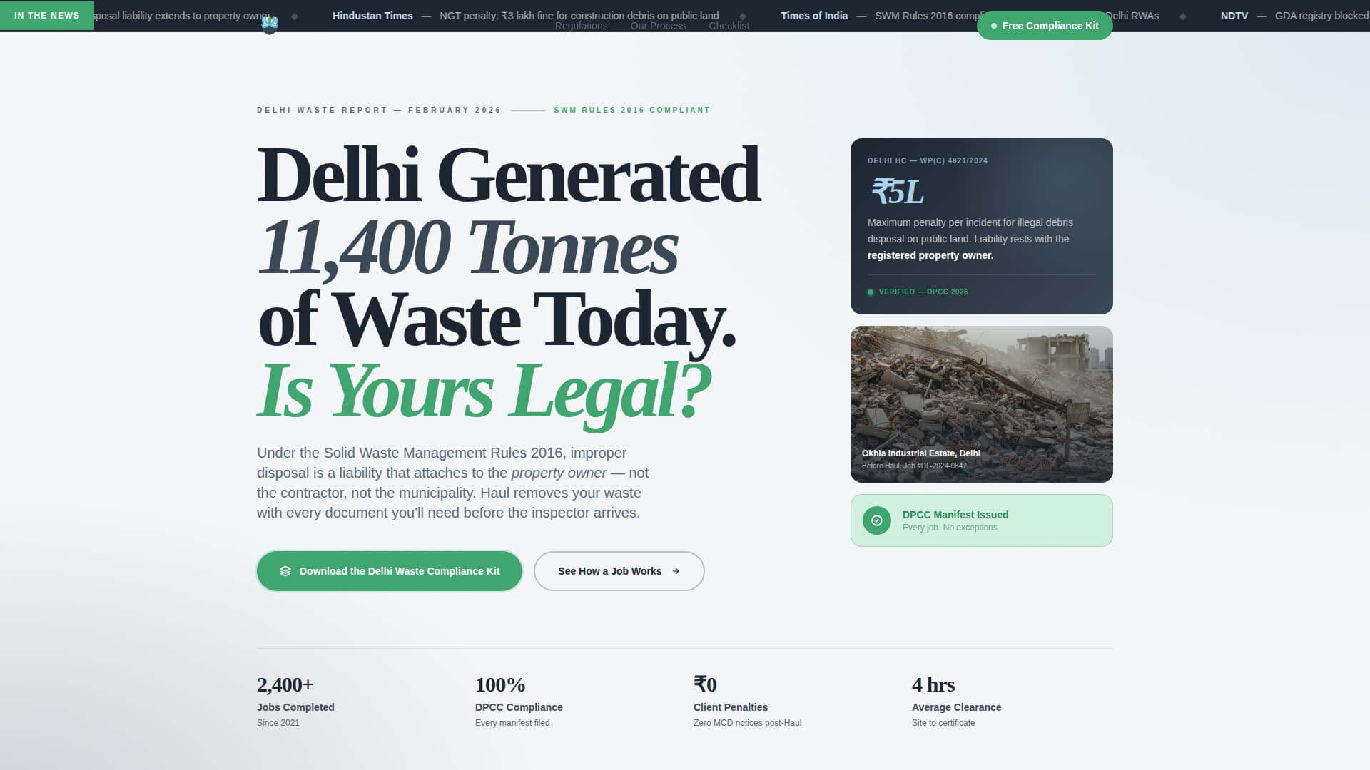 Delhi Local Blog Website Template