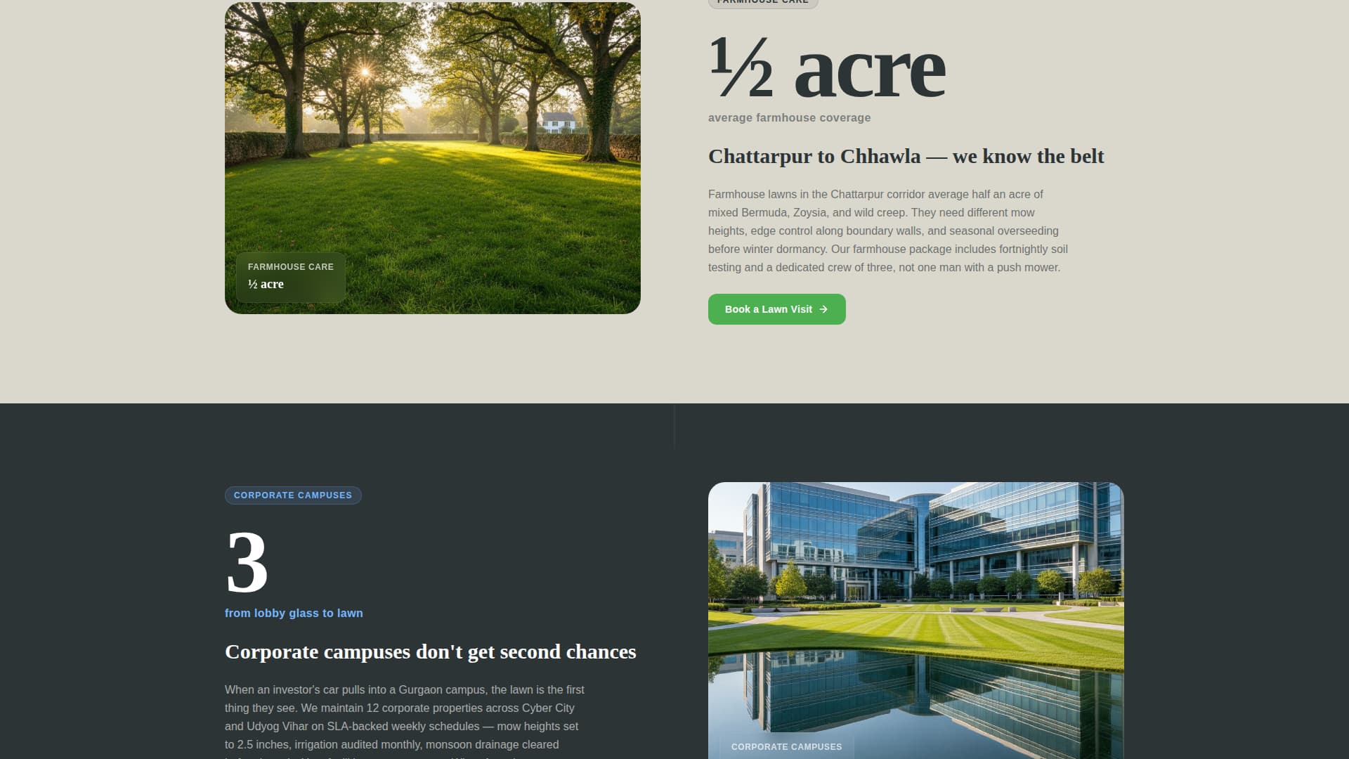 Turf - Trusted Lawncare Landing Page Template