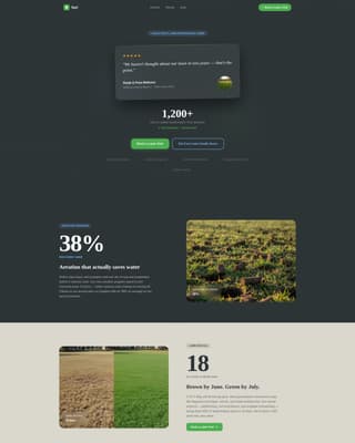 Turf - Trusted Lawncare Landing Page Template