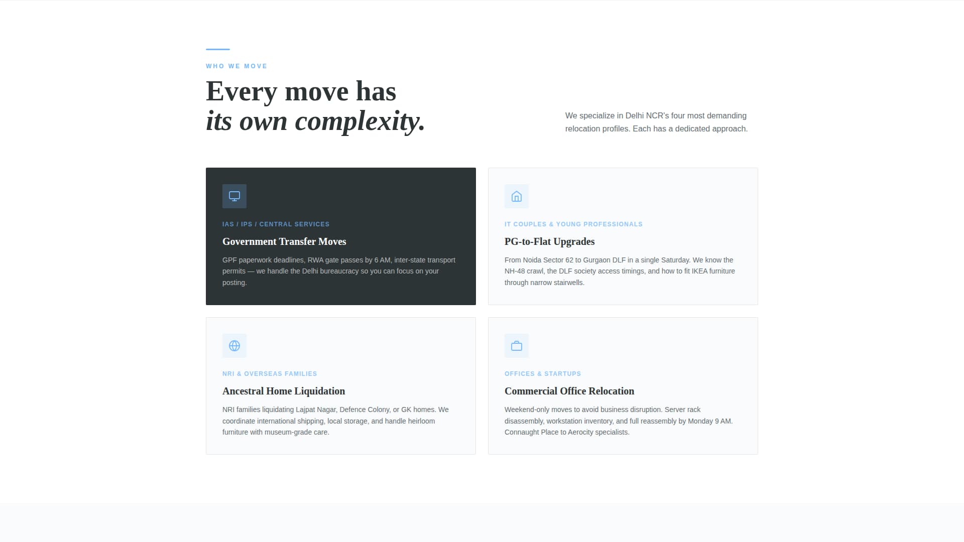 Cargo — Certified Residential Moving Landing Page Template
