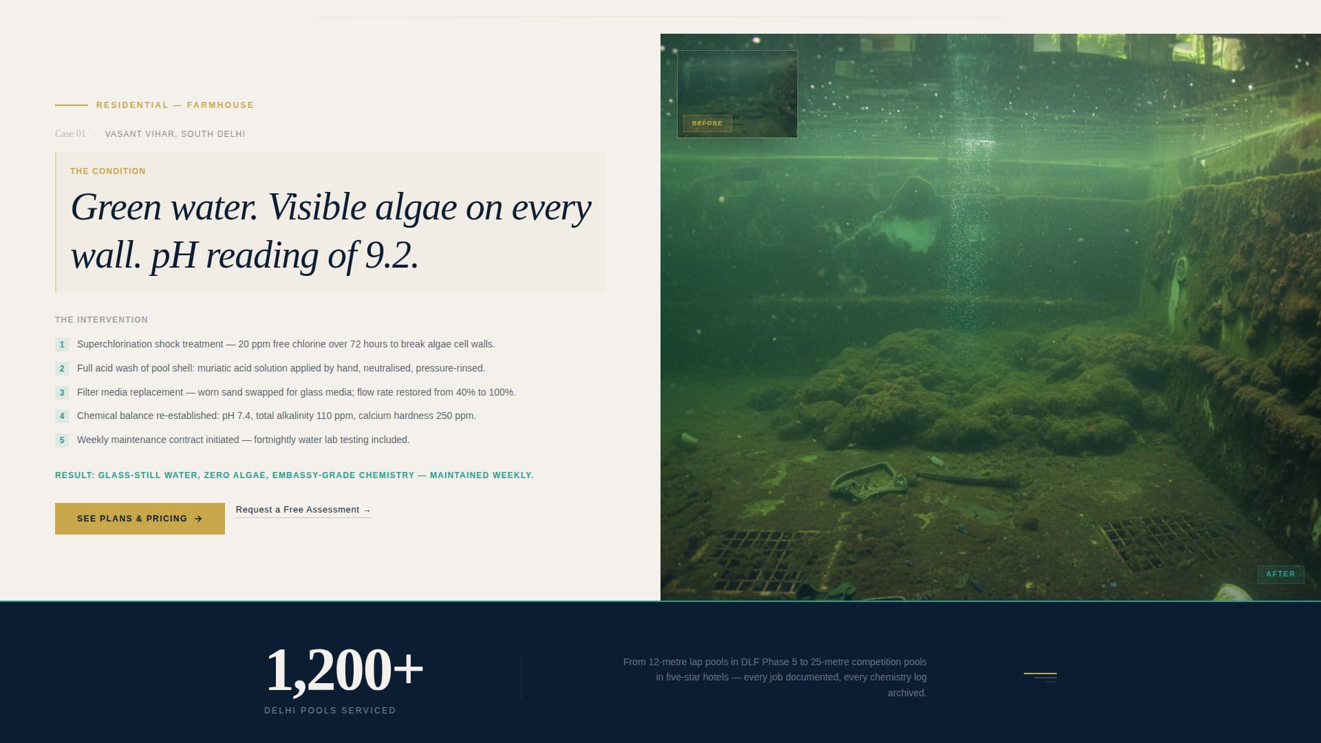 Chlorine - Elite Poolcleaning Landing Page Template