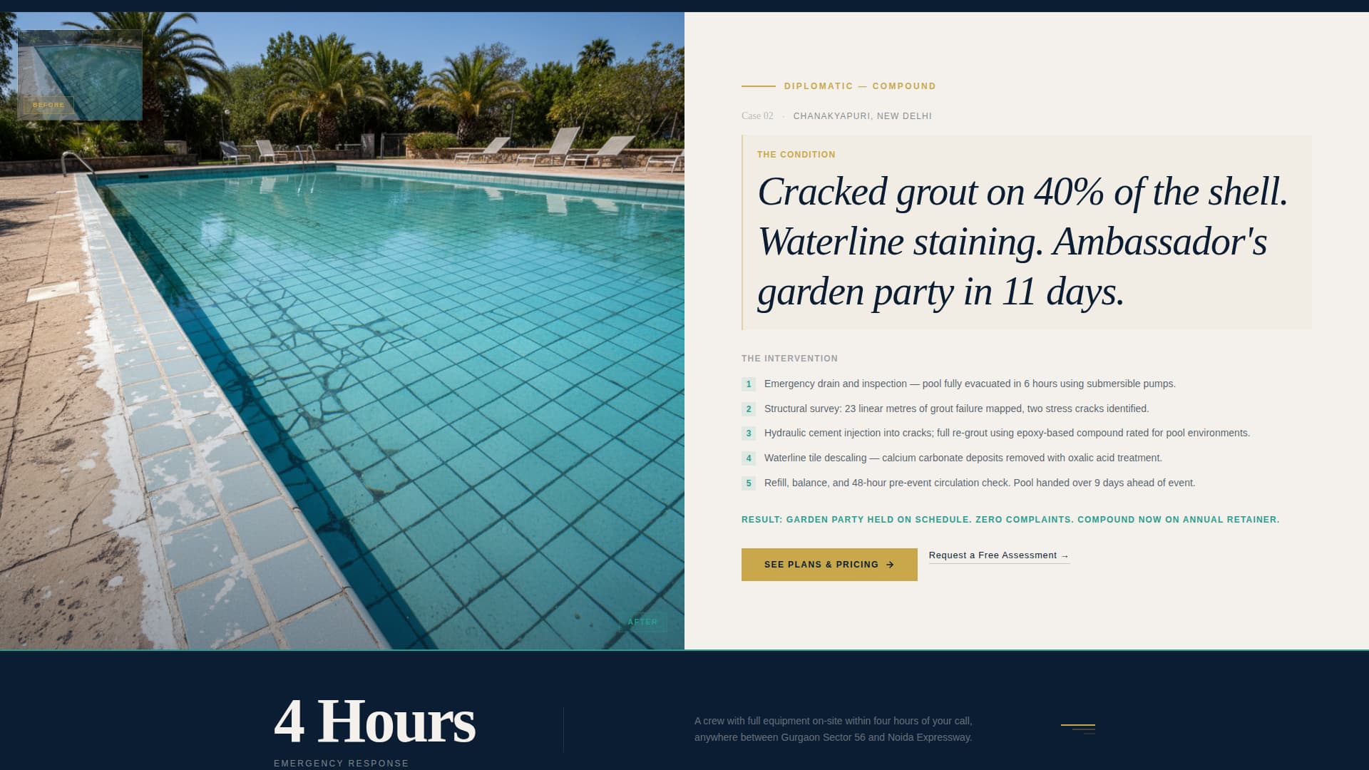Chlorine - Elite Poolcleaning Landing Page Template