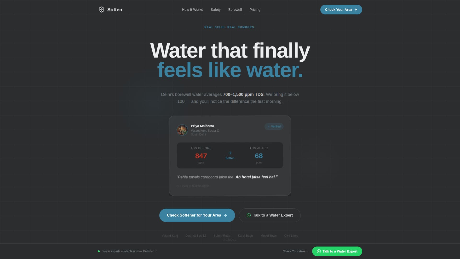 Clarity — Expert Softening Systems Landing Page Template