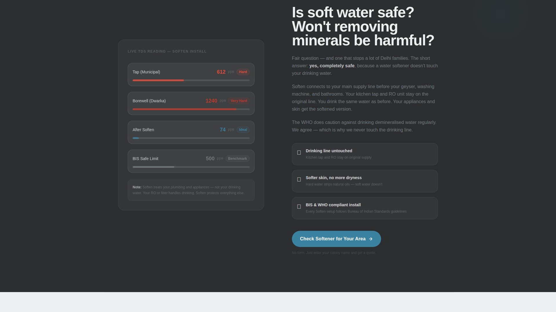 Clarity — Expert Softening Systems Landing Page Template