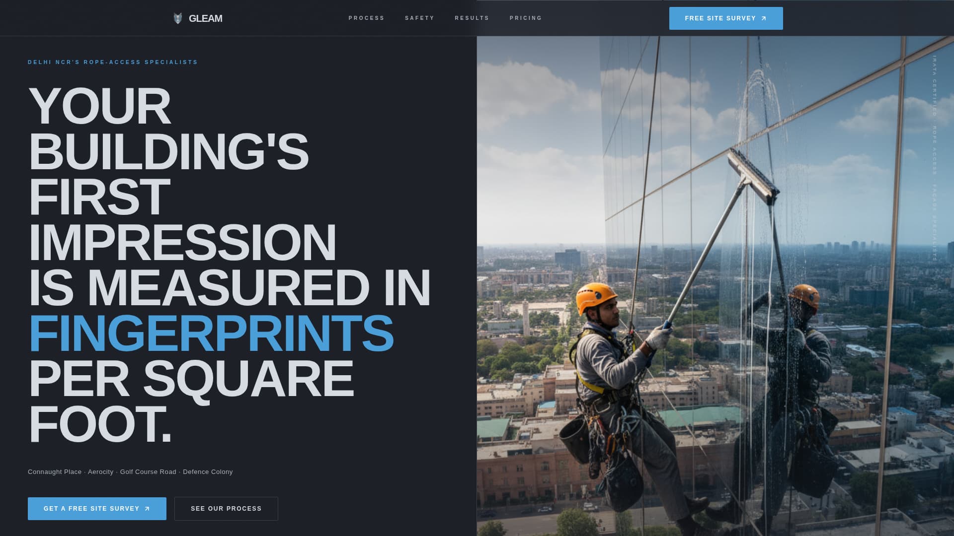 Gleam - Executive Windowcleaning Landing Page Template