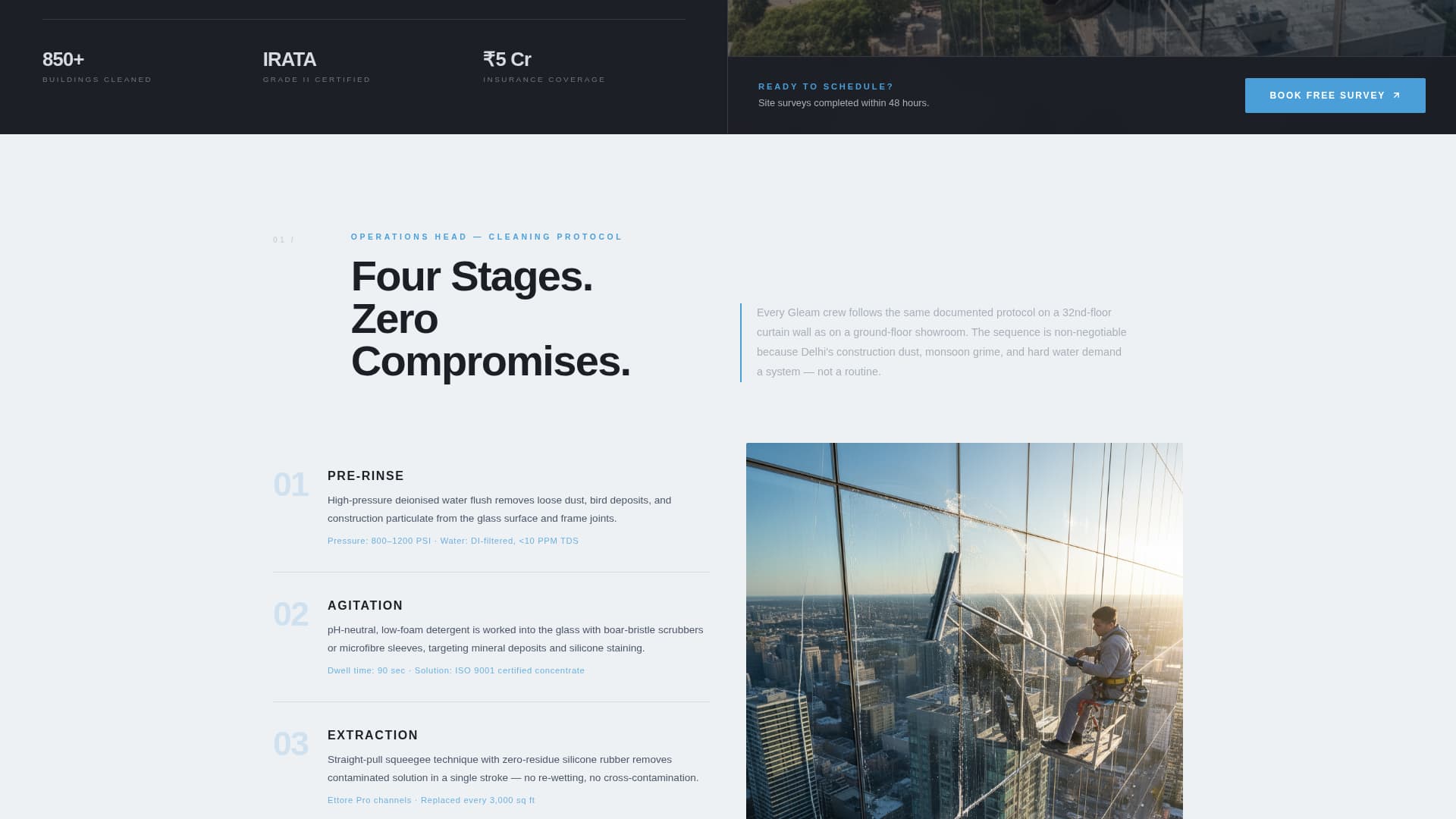 Gleam - Executive Windowcleaning Landing Page Template