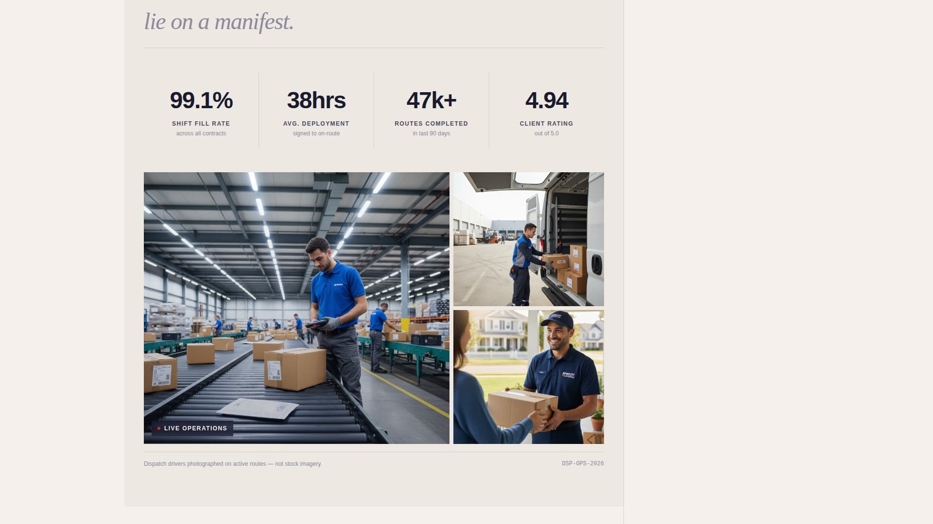 Roadmap — Dependable Fleet Driver Landing Page Template