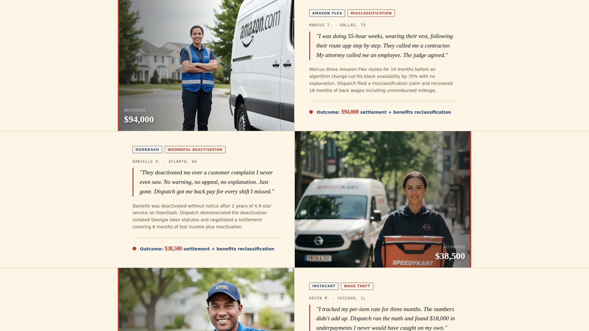 Dispatch - Powerful Driveradvocacy Landing Page Template