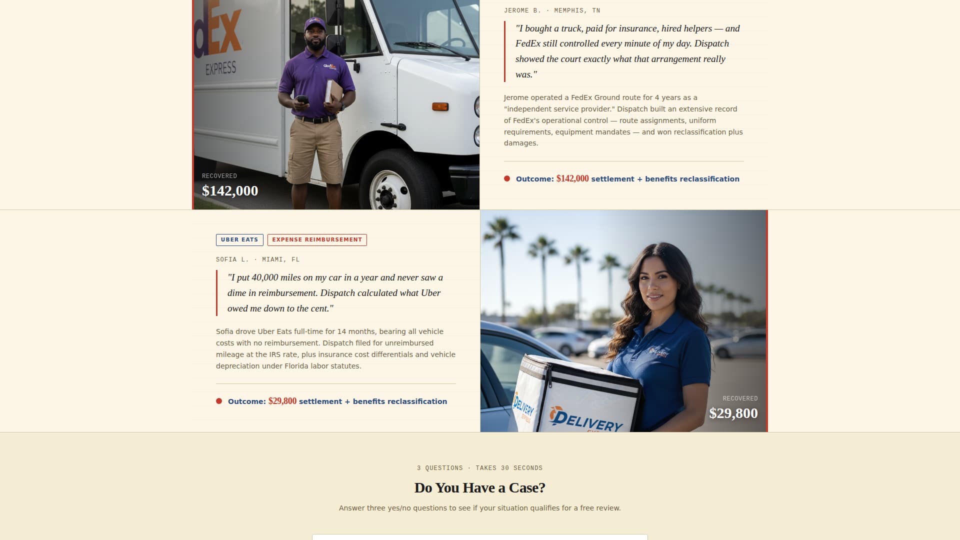 Dispatch - Powerful Driveradvocacy Landing Page Template